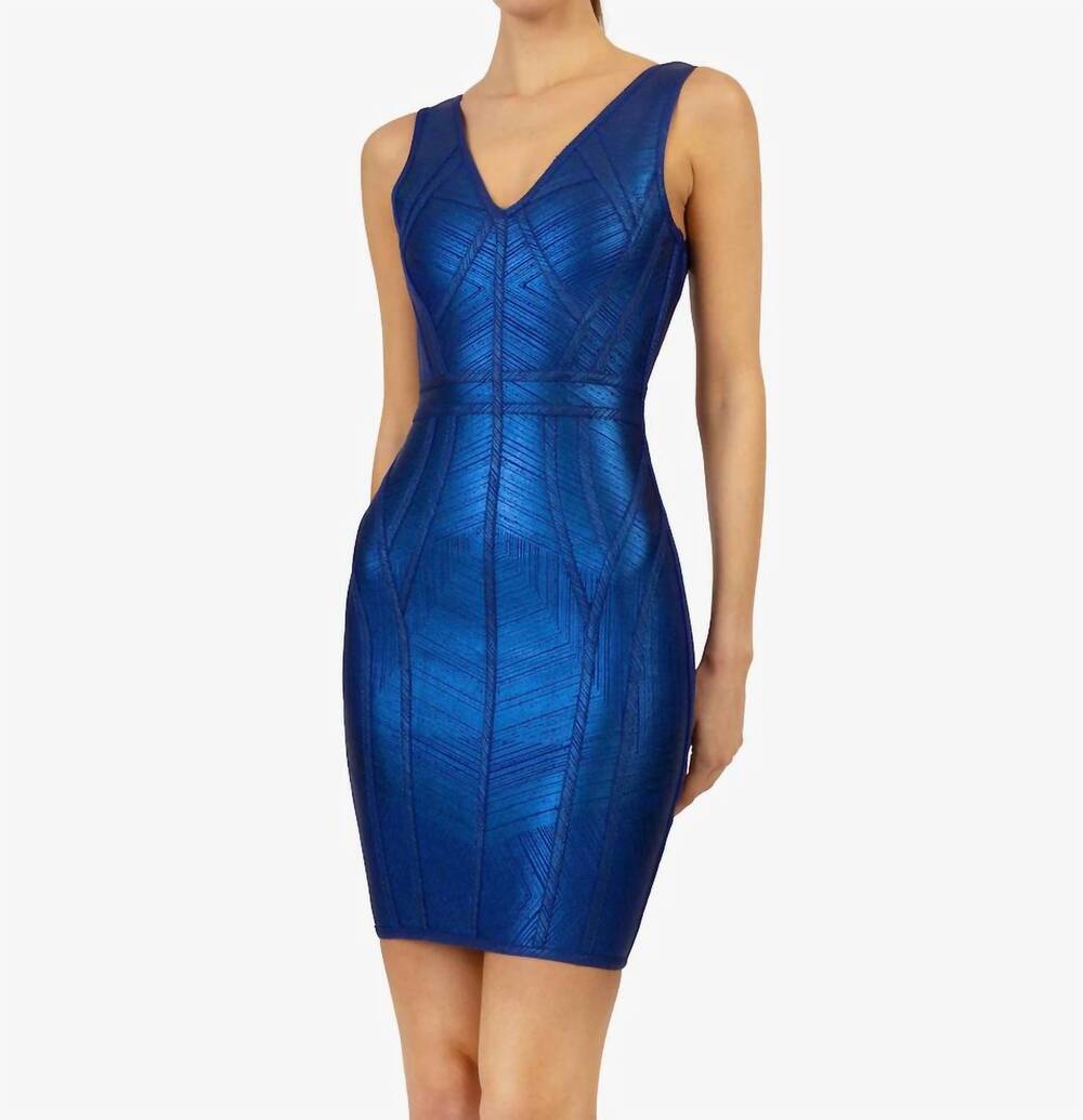 NEW F&P bodycon v-neck dress in blue